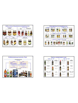 Плакаты ПРОФТЕХ "Алкогольные напитки" (15 пл, винил, 70х100)