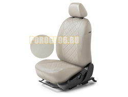 Авточехлы экокожа, ромб Бежевый для Hyundai Tucson III (40/60) 2015-2018 2018-2020