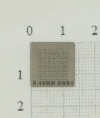 Трафарет BGA для реболлинга микросхем памяти DDR1 0,45 мм