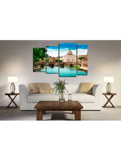 Модульная картина &quot;Древний мост&quot;