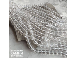 Горный хрусталь чистый, с редкими включениями, шары 6,3-6,5/9,6-9,8/12 мм, цена за нить 19 см