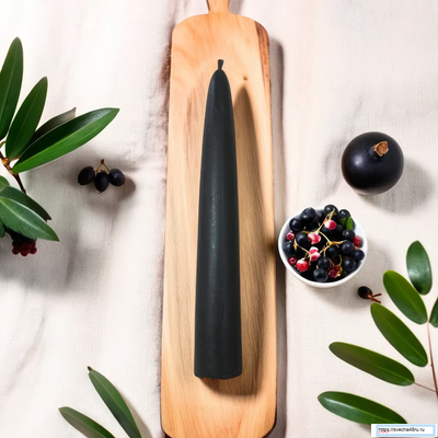 Свеча черная Алтарная большая (9-12 ч. горения).