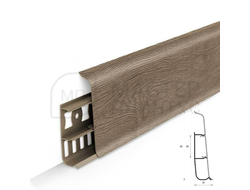Плинтус ПВХ Идеал Деконика 85 мм. Дуб капучино 205