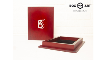 6098 Шпон вишни. Нанесение шелкография серебром.