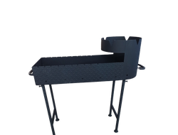 Мангал комбинированный с печкой на 12л рифленый лист 3мм