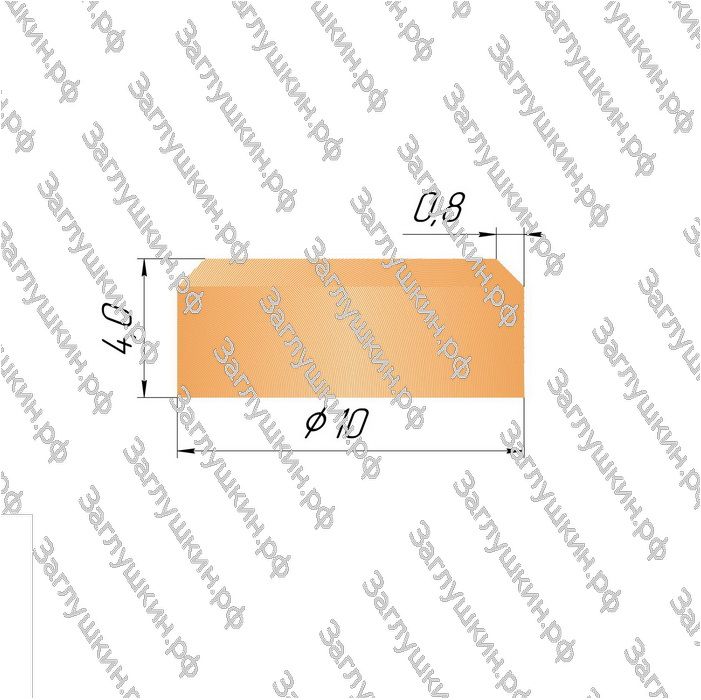 Пробка с фаской 10 мм.
