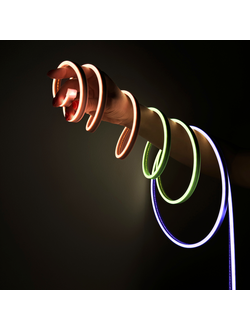 Гибкий светодиодный неон 5050 60LED/m 15x26мм 220V IP67 RGB