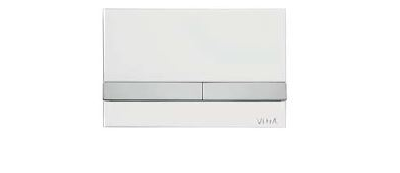 VitrA Панель системы смыва Select, стекло, цвет белый глянец, кнопки хром, 740-1100