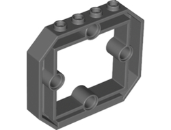 Panel 1 x 6 x 4 1/3 with Window and 4 Pin Holes, Dark Bluish Gray (49699 / 6263879)