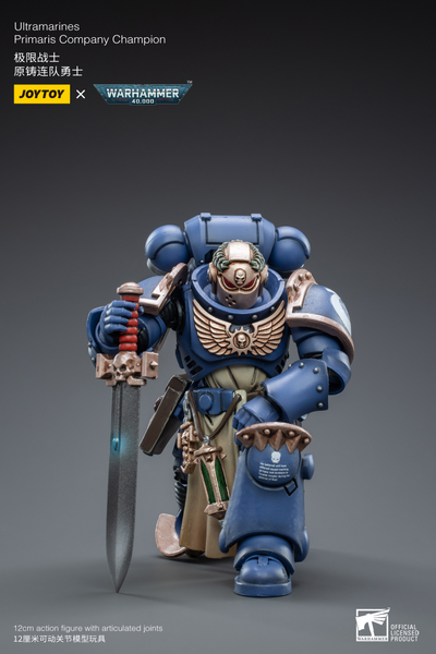 Примарис-чемпион Ультрамаринов (Warhammer 40k) - КОЛЛЕКЦИОННАЯ ФИГУРКА 1/18 Ultramarines Primaris Company Champion (JT3266) - JOYTOY