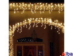 Бахрома 3*0.9 м БЕЛЫЙ ТЕПЛЫЙ, мерцание IP 65