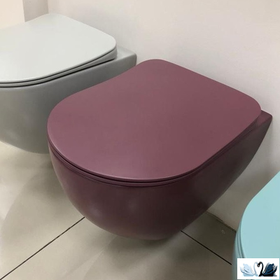 Чаша унитаза Creavit Free FE322-11BR00E-0000 подвесная, Берри, матовая. Безободковый смыв