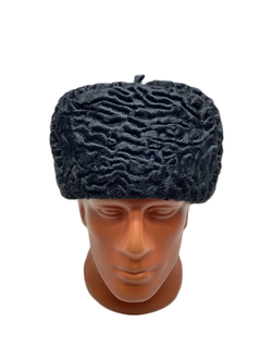 Шапка-Ушанка из черного отборного Каракуля