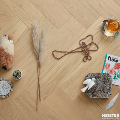 Паркетная доска PS 500 Meister Дуб гармония Простой 8805 в интерьере