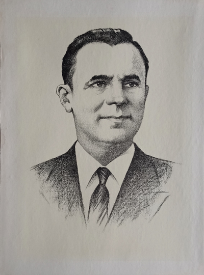 "Шелепин А.Н." автолитография Калинкин Г.А. 1972 год