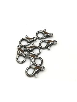 Карабины для бижутерии, никель 12 мм