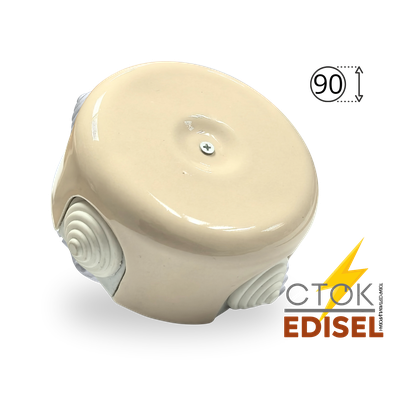 распаячная коробка бежевая 90х45