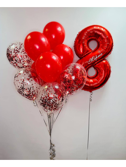 Композиция из шаров 8 марта