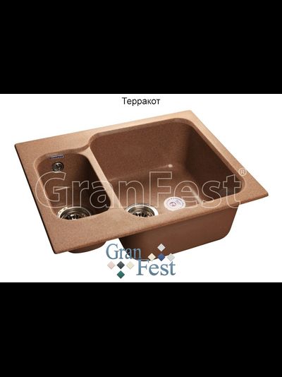 Керамическая мойка Granfest Гранфест STANDART GF-S615K реверсивная 2 секционная мойка