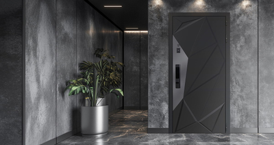 Стальная дверь   Аша 3Д (биометрический замок). Заказная модель.