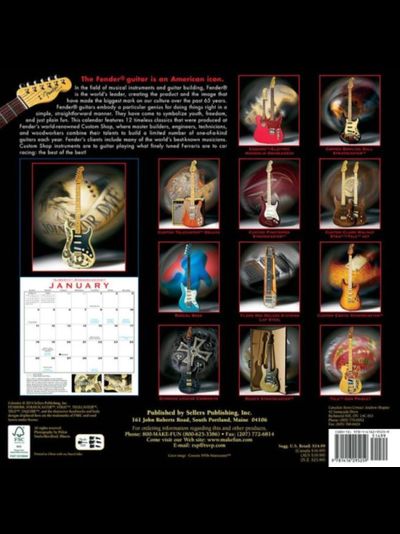 Fender Custom Shop Guitar Official Календарь 2015