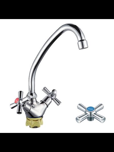 Смеситель для кухни двухвентильный высокий излив ZERIX TLH 722