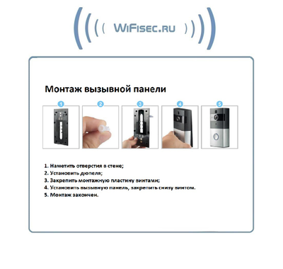 Автономная WiFi вызывная панель для использования в помещении - видеодомофон с DVR и выносным блоком звонка. HD (Tosee)