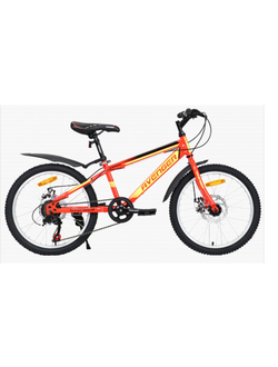 Велосипед 20" Avenger C200D красный/желтый неон