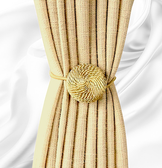 Подхваты для штор на магнитах, цвет золотой, в комплекте 2 штуки