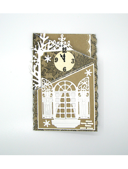 Открытка ручной работы на Новый год, Рождество