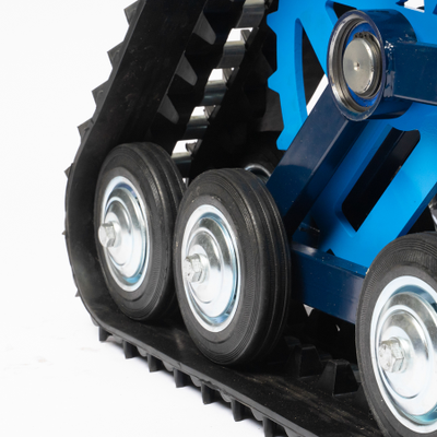 Гусеничный привод НЕВА  ГС-1 (вал.30) (5 катков + 1 звездочка МЕТАЛЛ) (треугольная, цвет синий)