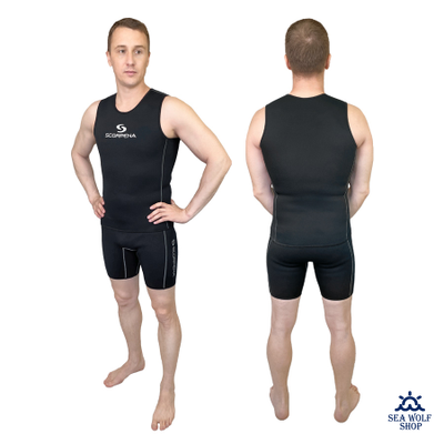 Гидрокостюм неопрен 2,5мм Scorpena Omega (шорты + майка) р.S(Гр82)