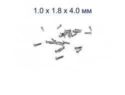 Винт М1.0*1.8*4.0 мм для носовых упоров серебро (100шт)