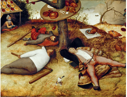 Картина обогреватель, репродукция Питера Брейгеля Страна лентяев