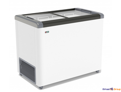 Ларь морозильный GELLAR FG 350 C прямое стекло (серый)