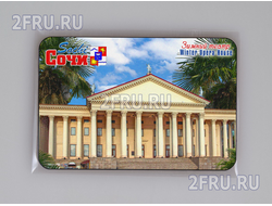 Магнит на холодильник 8х6 см. с символикой Сочи - Зимний Театр