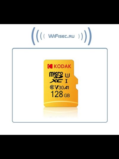 Карта памяти Kodak Micro SD, класс 10, UHS-1 U3 V30 A1 на 128 ГБ, чтение 100 МБ/с, запись данных 30 МБ/с, + переходник SD
