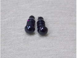 Глазки без заглушек черные  2 шт 5 мм