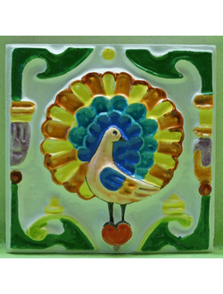 Павлин (изразцовая плитка)