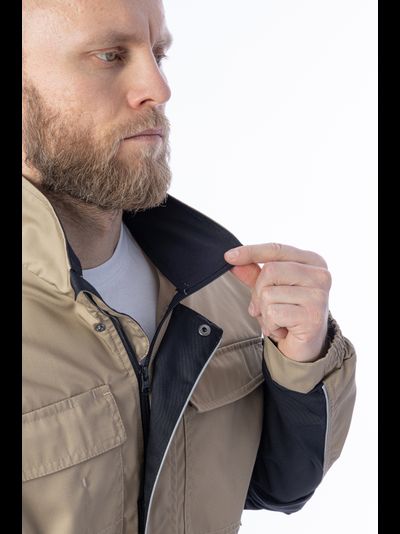 Куртка BRODEKS KS 201 цв. бежевый/чёрный