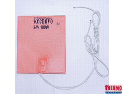 Гибкая нагревающая пластина 100 Вт 24 В (127х152) (терм.50) Keenovo (3М скотч, термодатчик на 50°С)