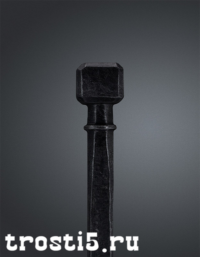 Черная, металлическая мощная трость из стали на 8кг