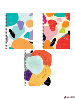 Тетрадь 48л., А5, клетка на гребне GreenwichLine "Abstract pattern", глянцевая ламинация, тиснение фольгой, 70г/м2. NS5c48-33378