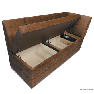 Кухонный ДИВАН "ФОРУМ-8" с боковой спинкой, Коричневый Правый