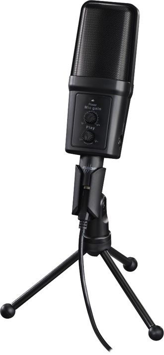 Микрофон проводной Hama uRage MIC xStr3am Revolution 2.5м (черный)