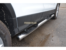 Пороги труба с проступью d76 Ford Kuga (2012-2016)