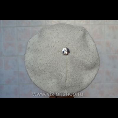 Берет на осень женский Vizio Италия 5892 BO вязаный белый