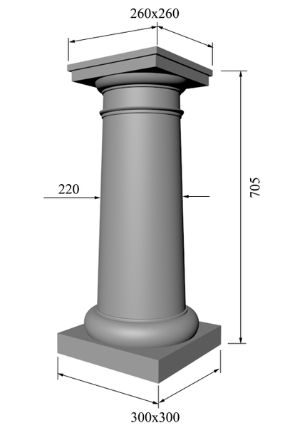 размеры пьедестала PT-010