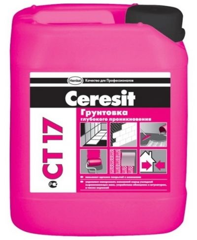 Грунтовка глубокого проникновения Ceresit CT 17 (Церезит СТ 17) универсальная, 10 кг