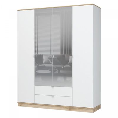 Прихожая ЮККИ - ШК 2Я 1800 Шкаф четырехстворчатый с зеркалом